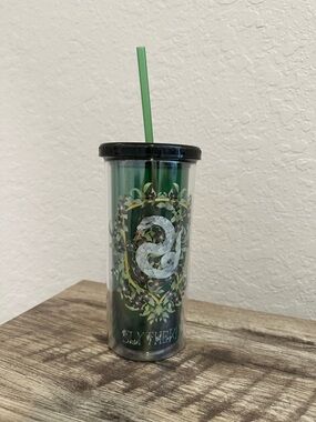 Harry Potter Slytherin Floral 20oz Tumbler with Straw